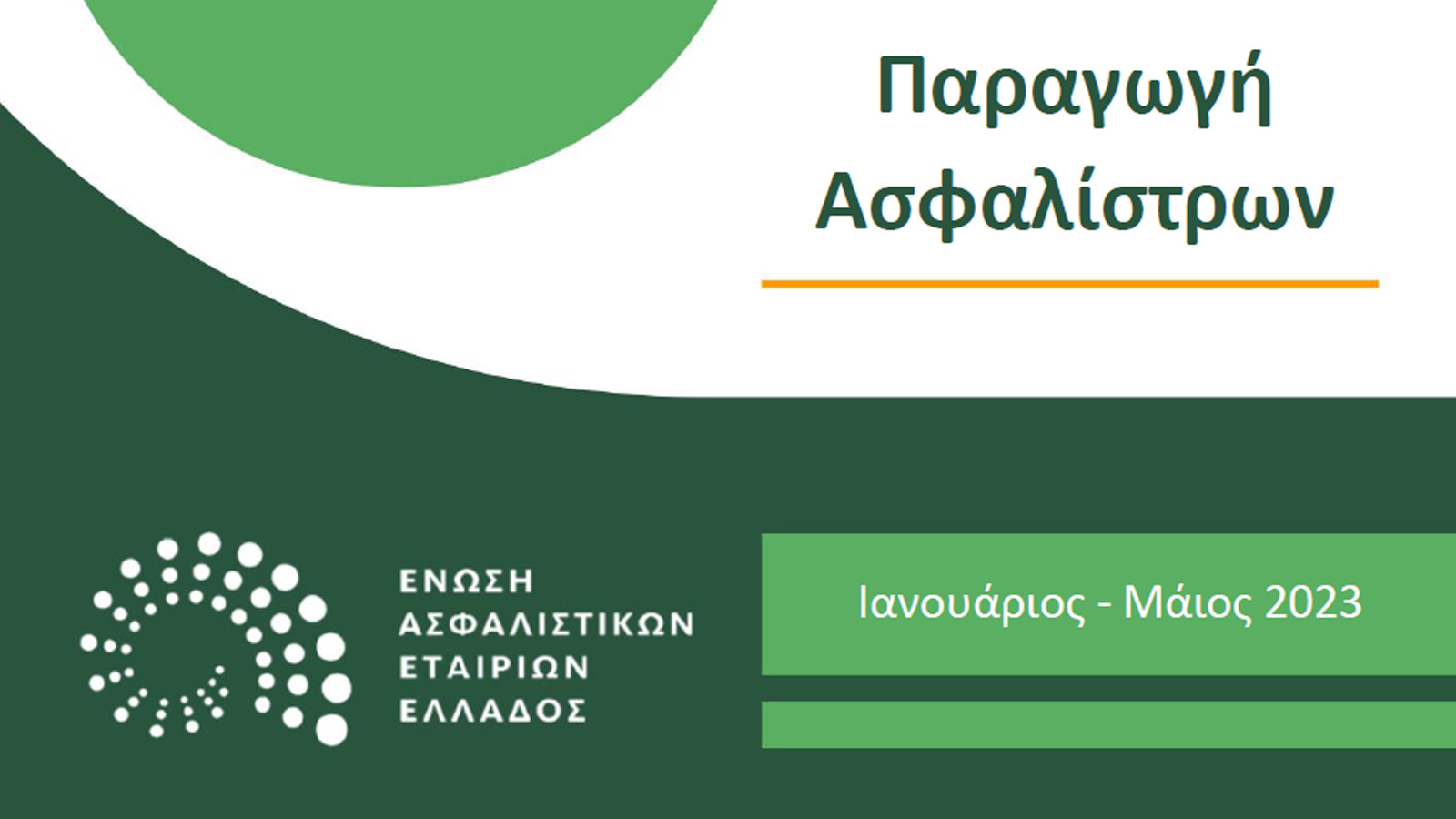 ΕΑΕΕ: Στα €2,1 δισ. η παραγωγή ασφαλίστρων το 5μηνο 2023