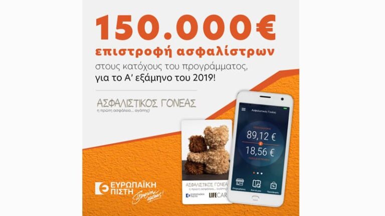 Ευρωπαϊκή Πίστη: Επιστροφή ασφαλίστρων μέσω του προγράμματος Ασφαλιστικός Γονέας